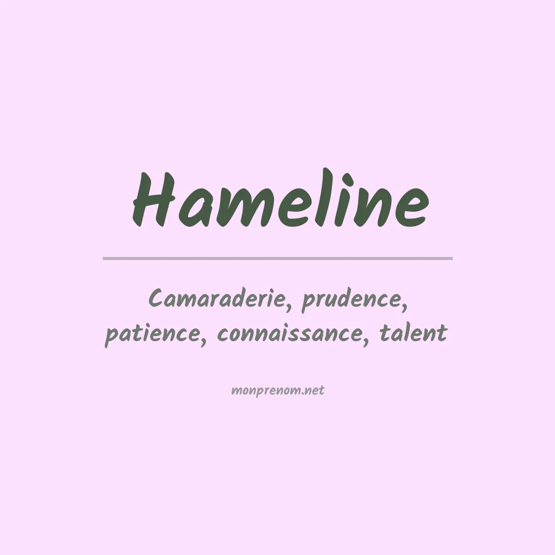 Signification du prénom Hameline