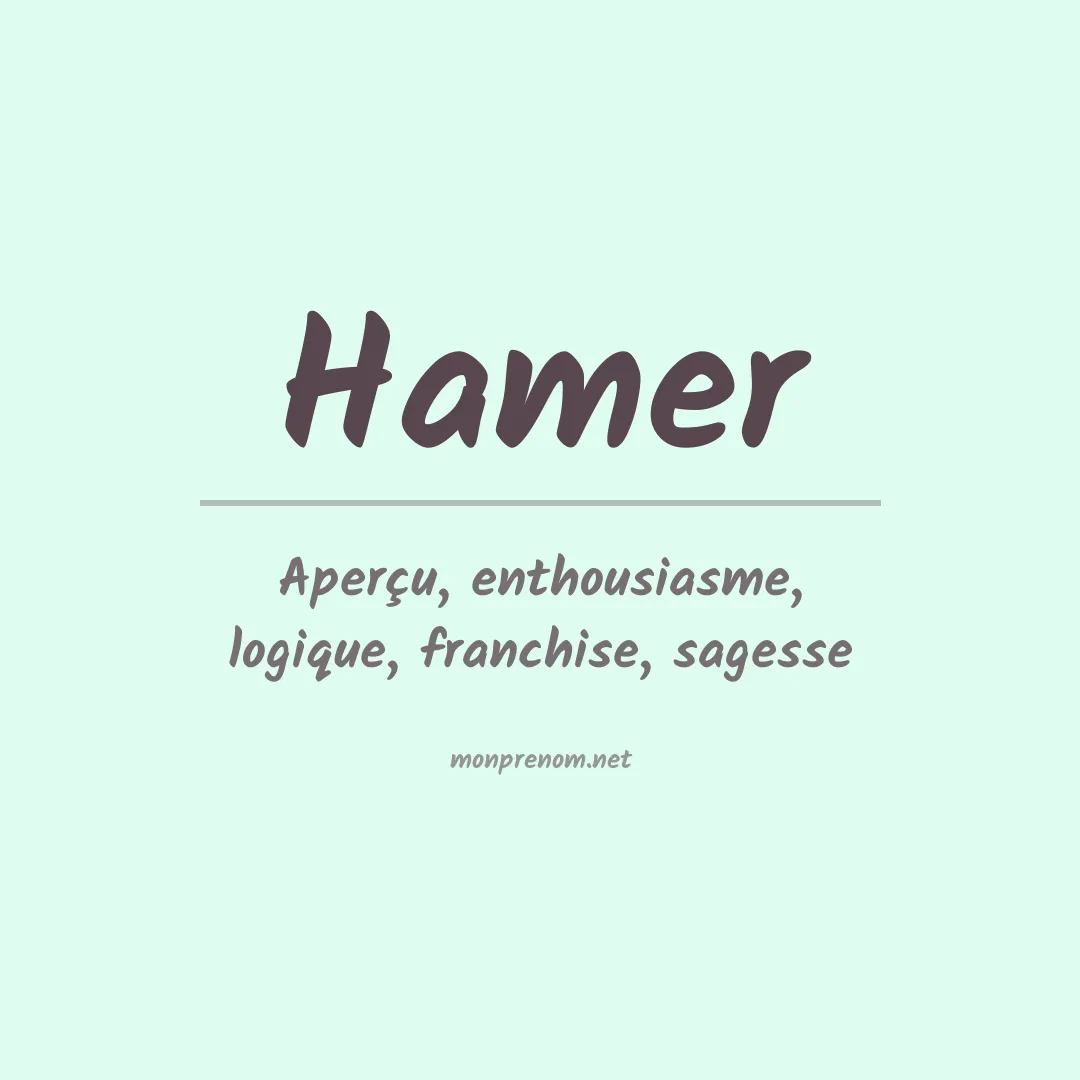 Prénom Hamer