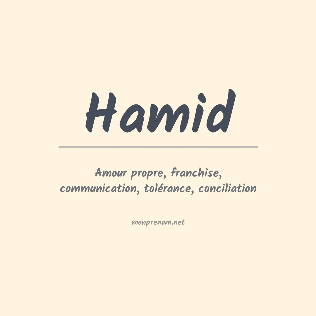 Prénom Hamid