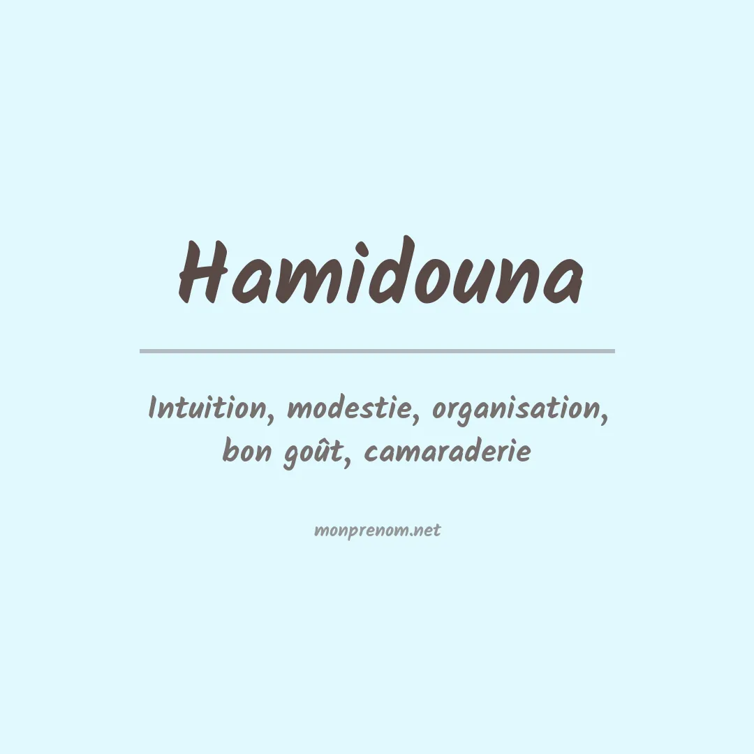 Signification du prénom Hamidouna