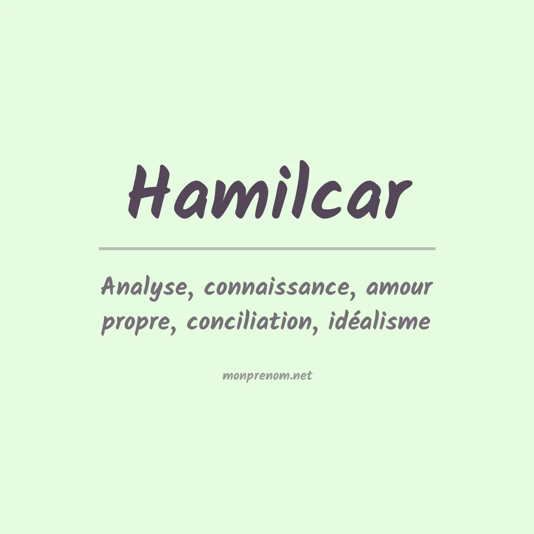 Prénom Hamilcar