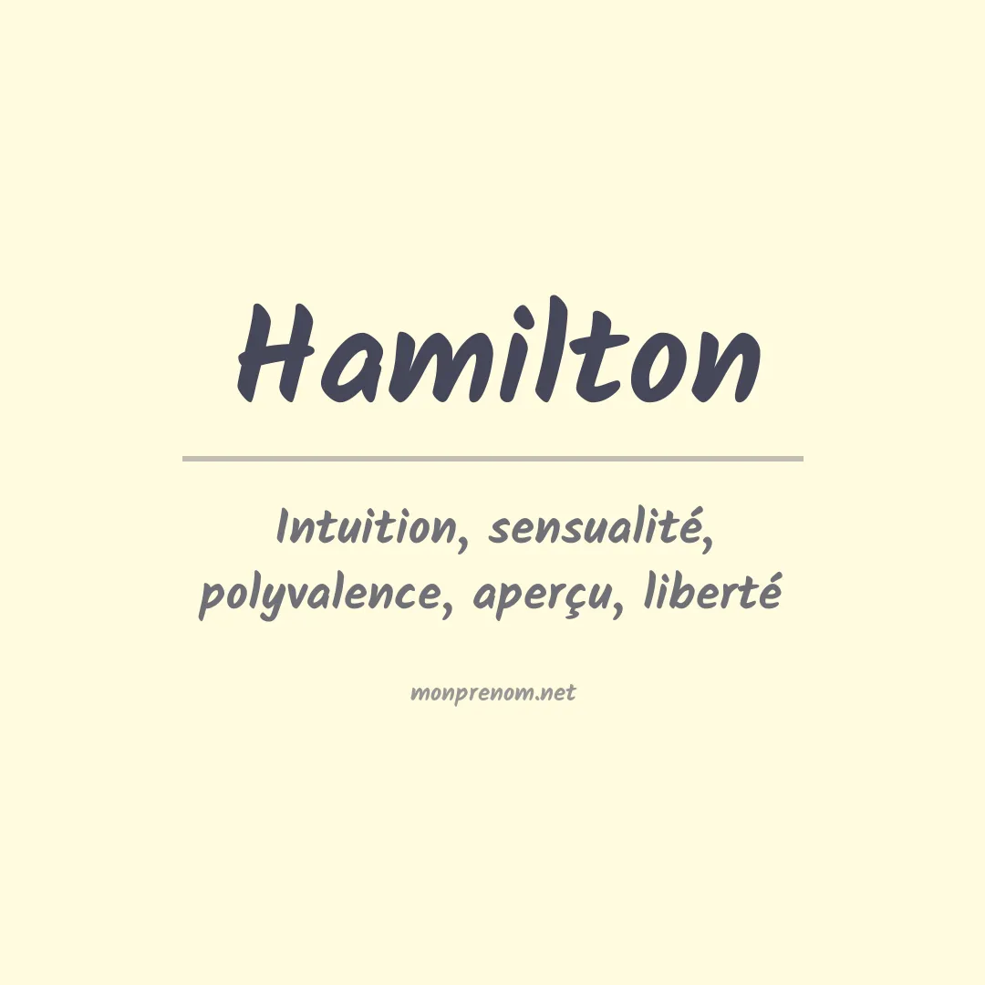 Prénom Hamilton