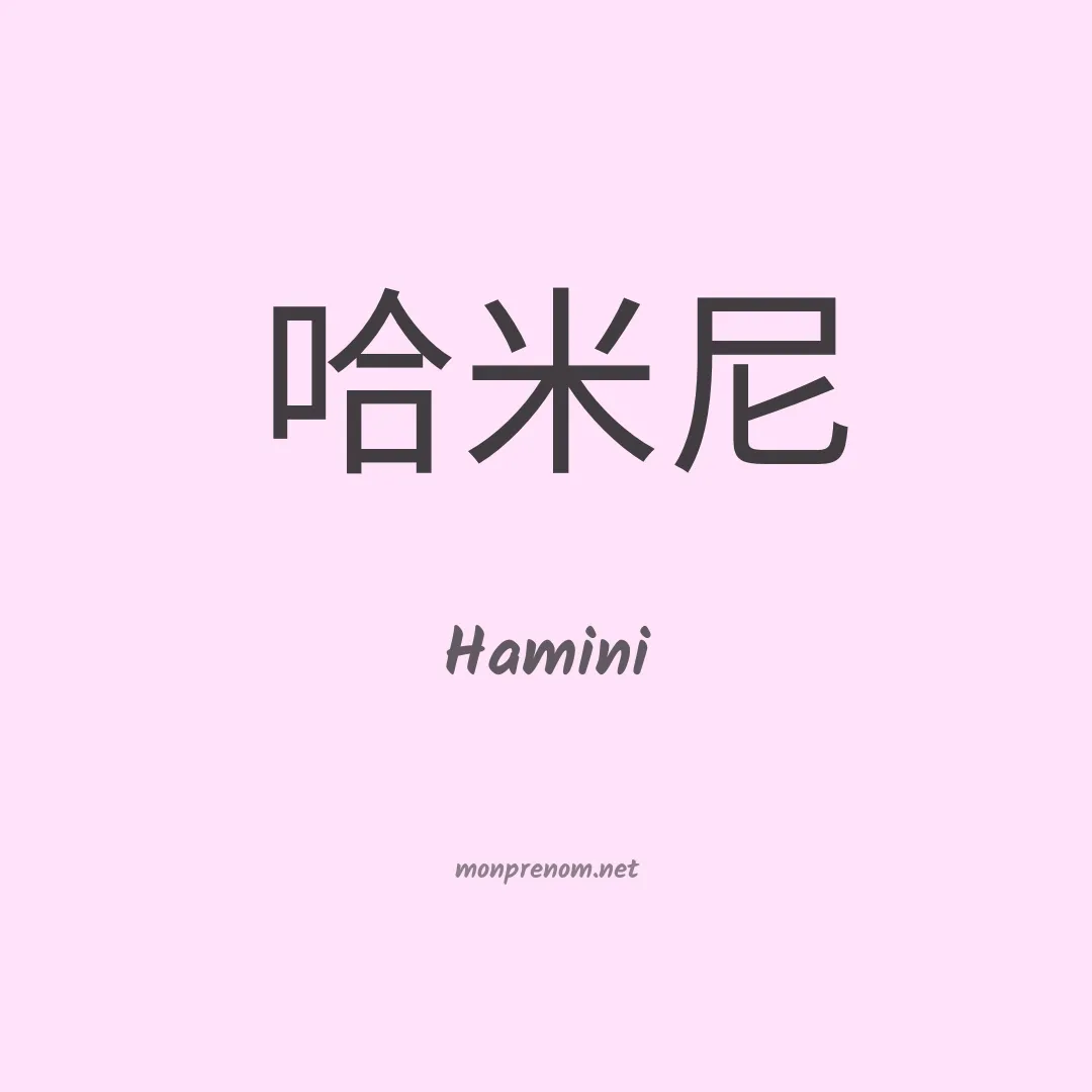 Hamini en chinois