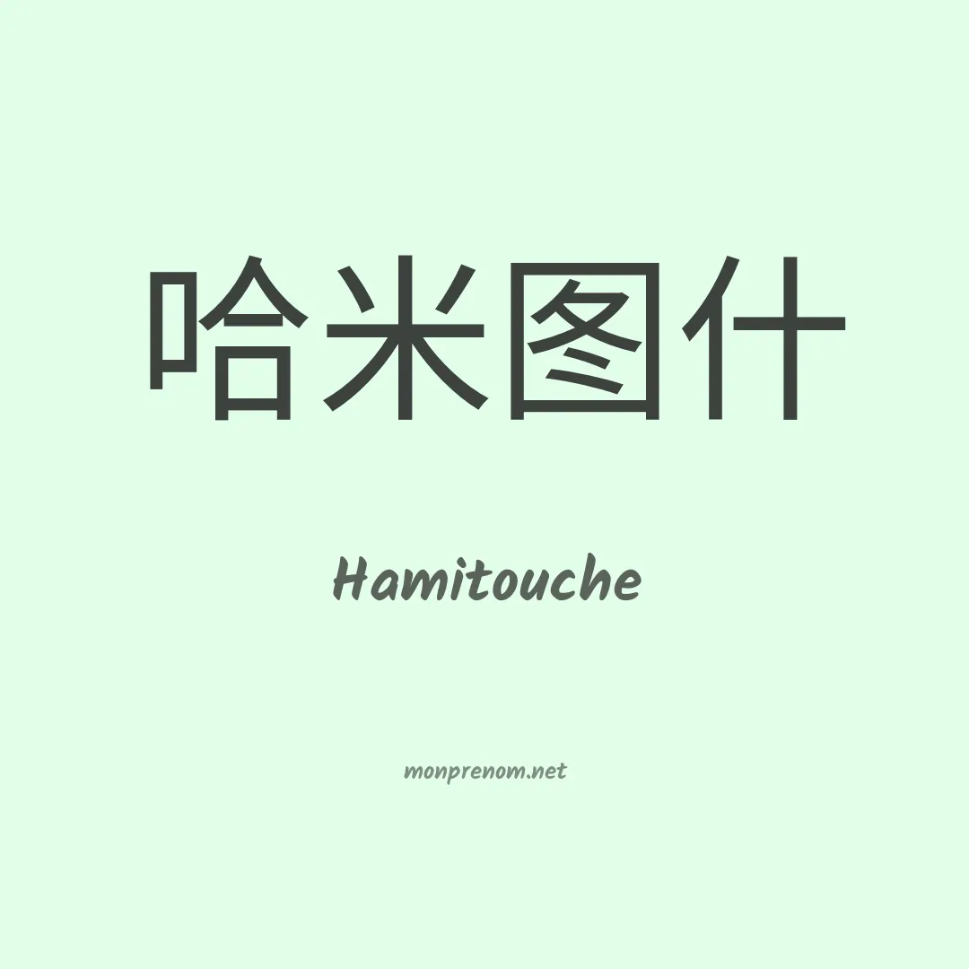 Hamitouche en chinois