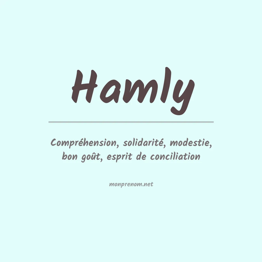 Signification du prénom Hamly