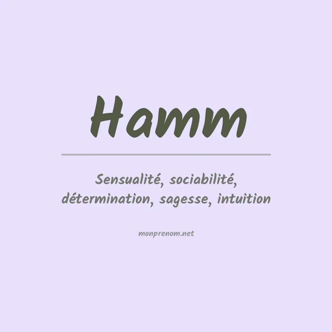 Prénom Hamm