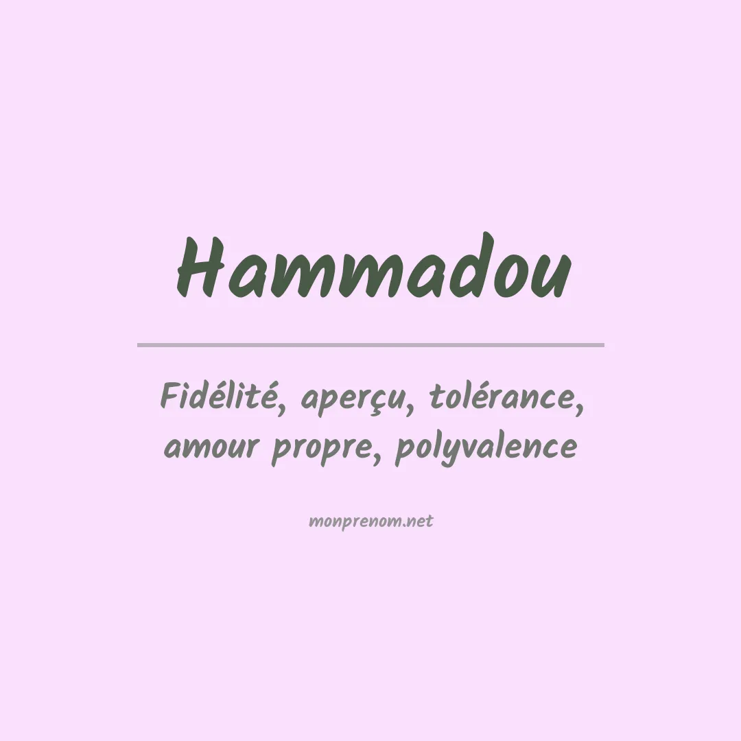 Signification du prénom Hammadou