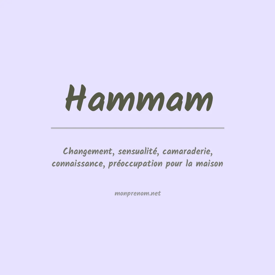 Signification du prénom Hammam