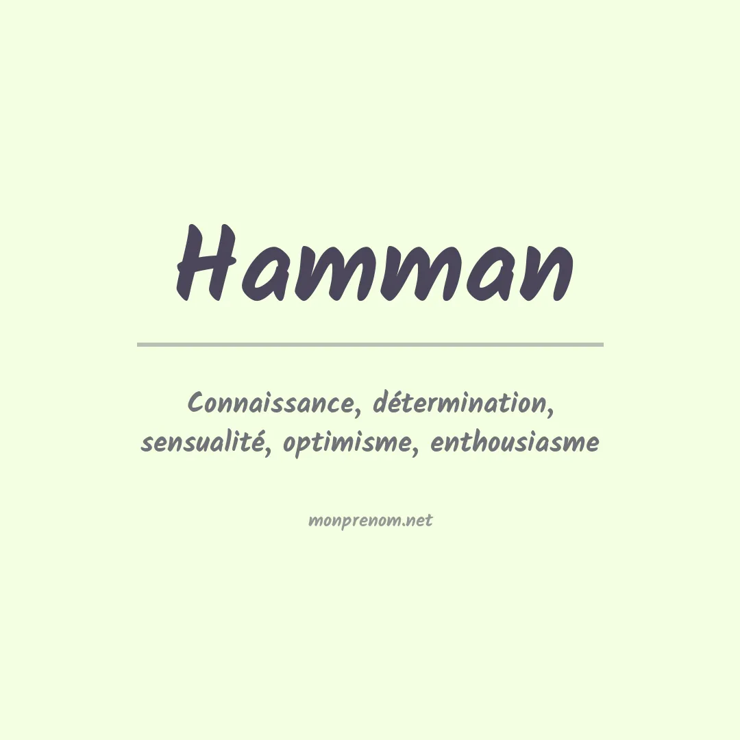 Prénom Hamman