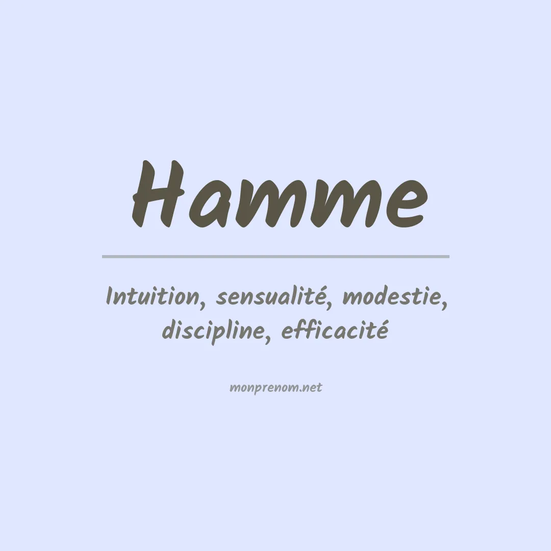 Prénom Hamme