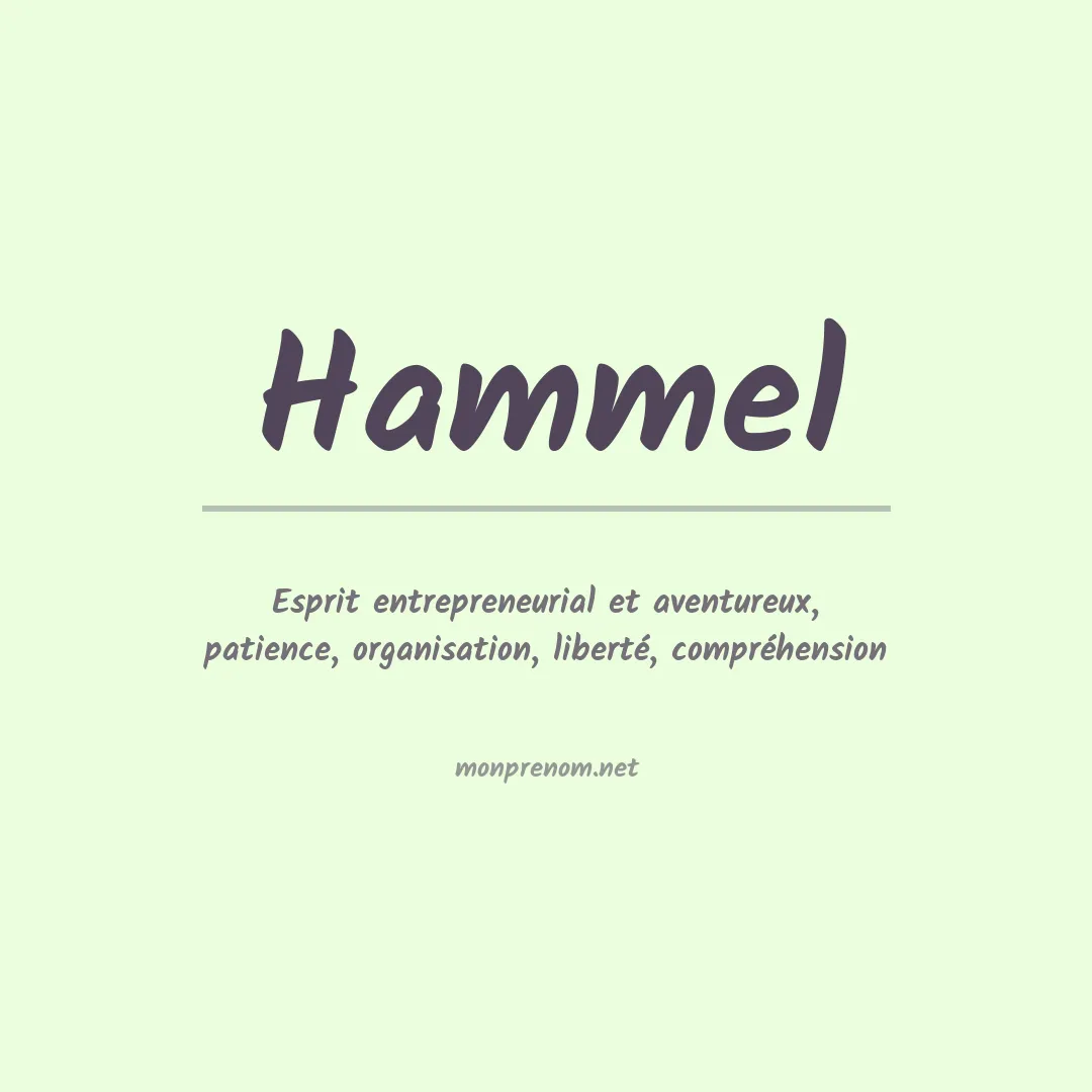 Prénom Hammel