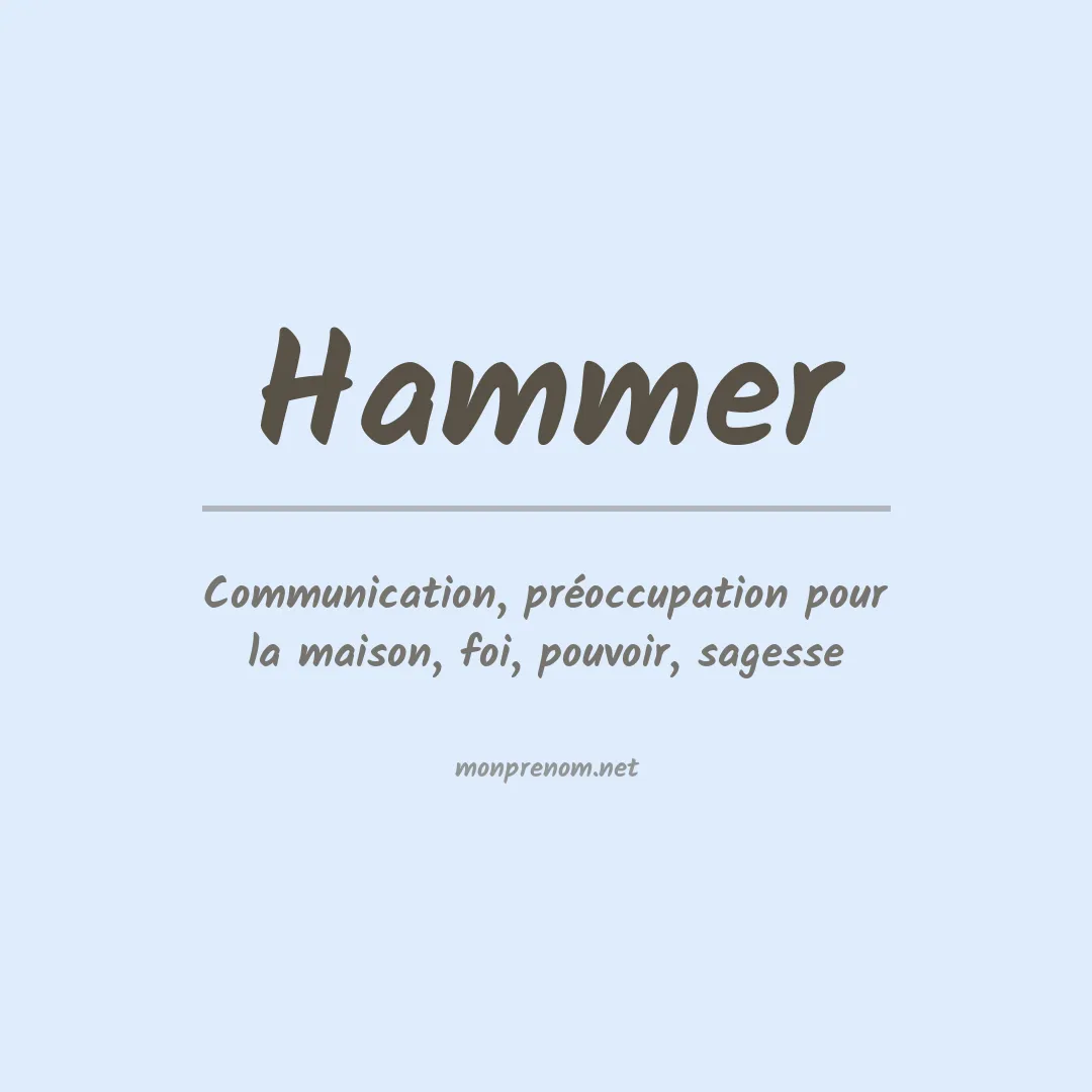 Prénom Hammer