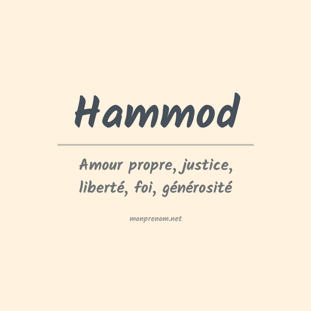 Signification du prénom Hammod