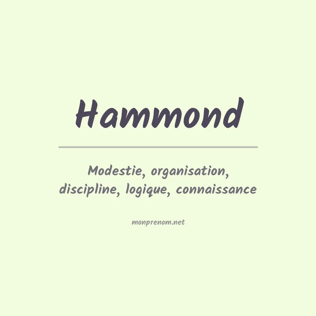 Prénom Hammond