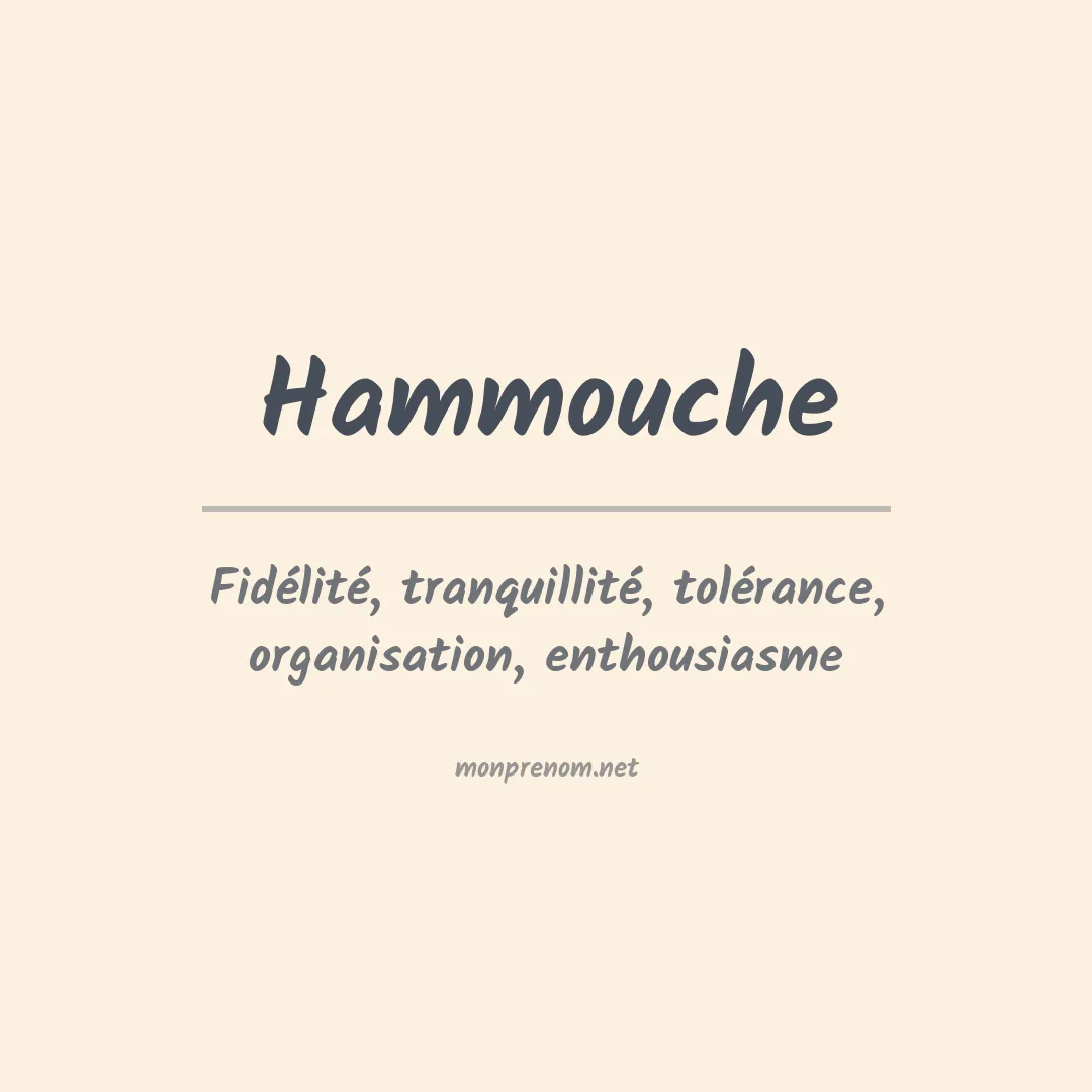 Signification du prénom Hammouche