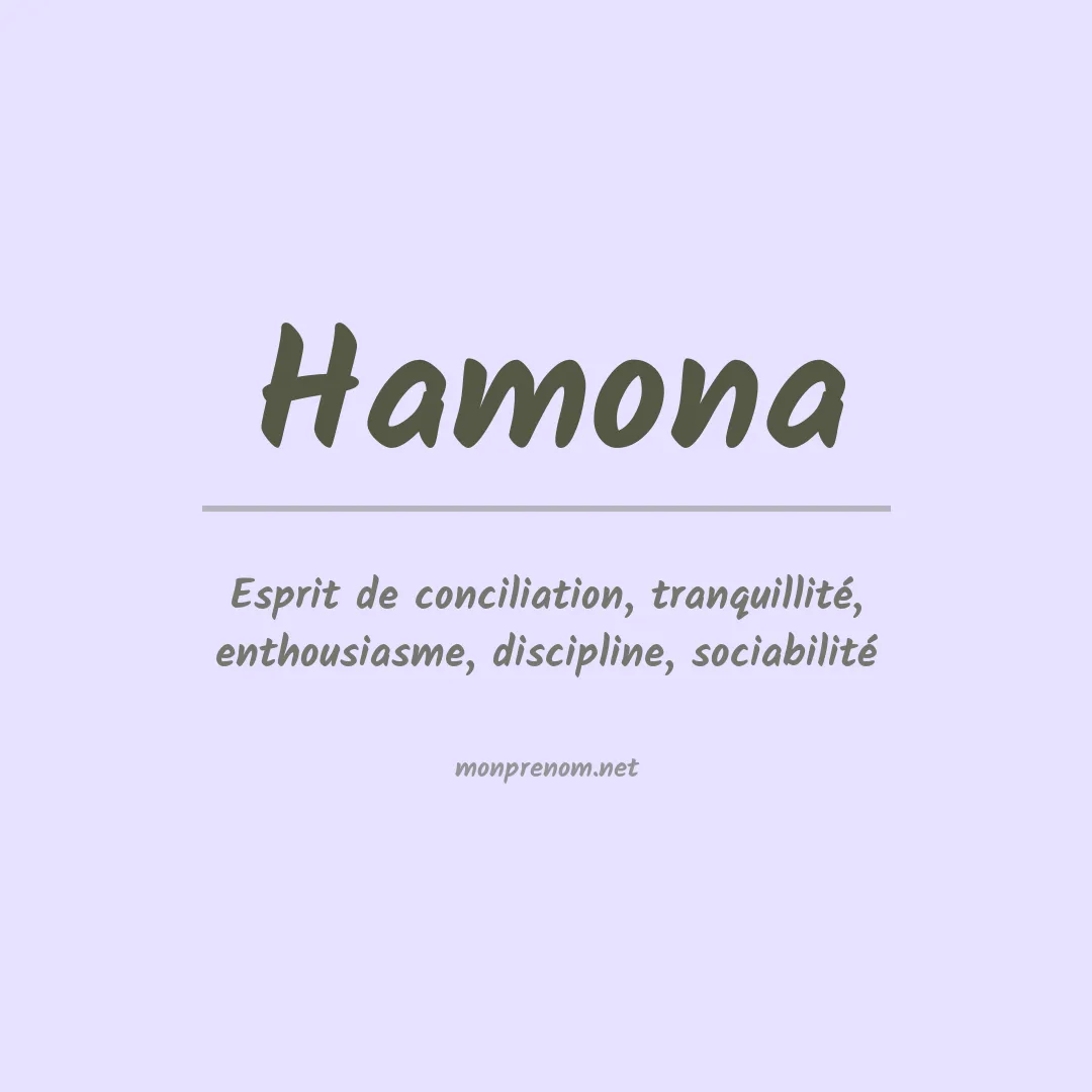 Signification du prénom Hamona