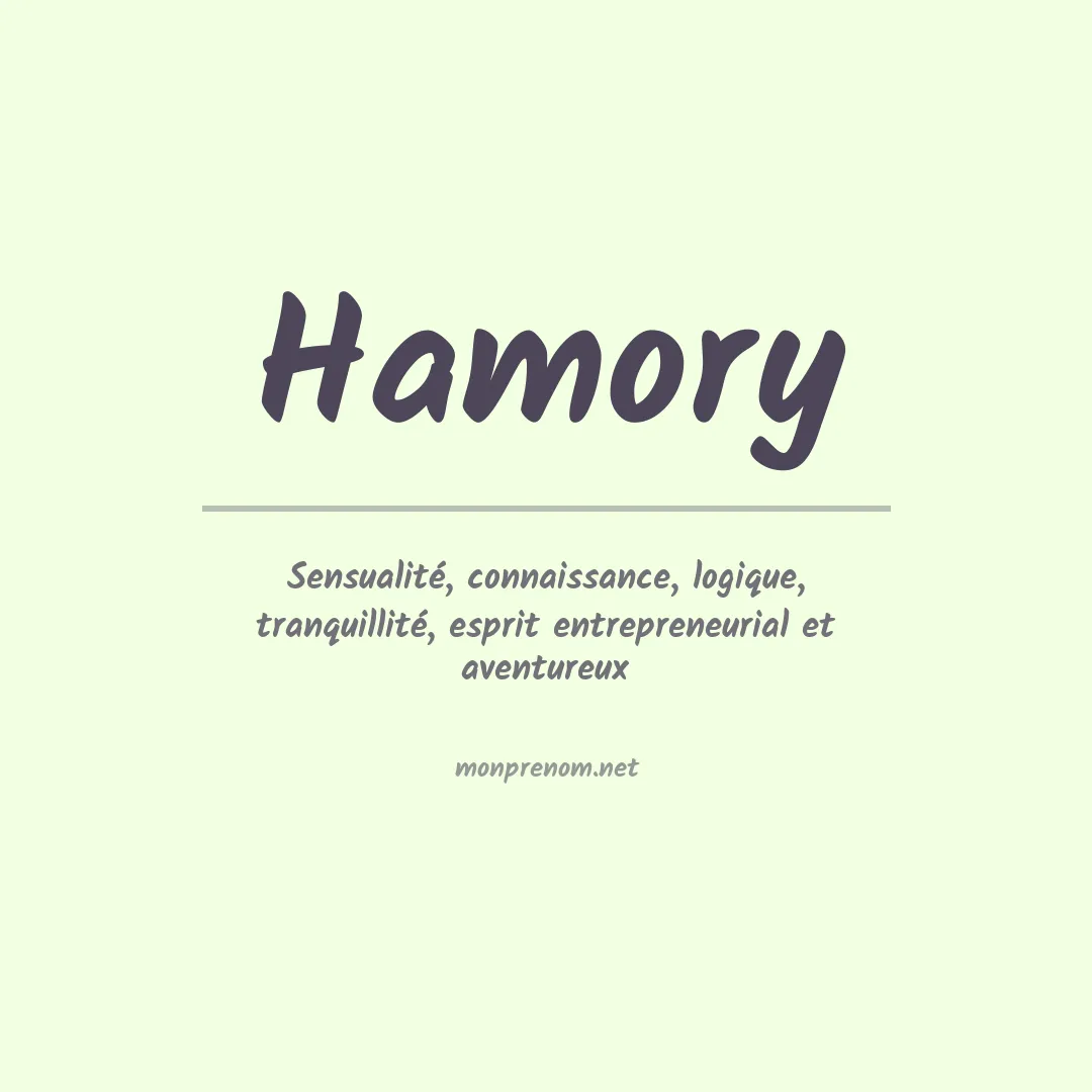 Signification du prénom Hamory