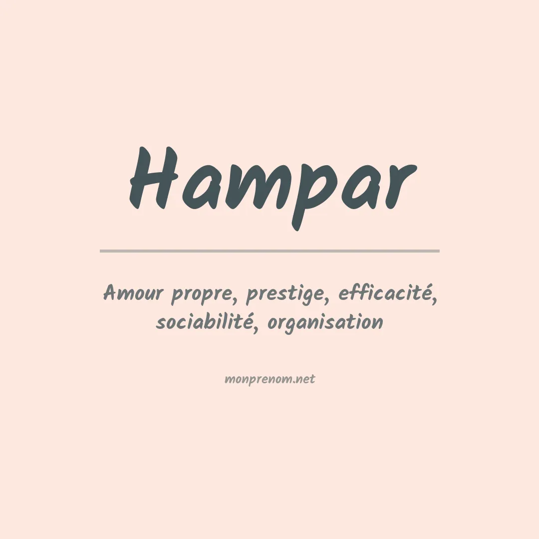 Signification du prénom Hampar