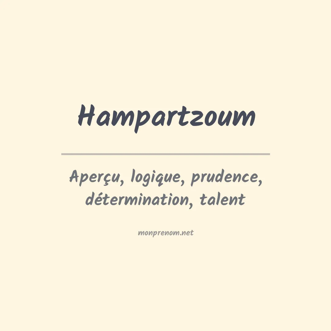 Signification du prénom Hampartzoum