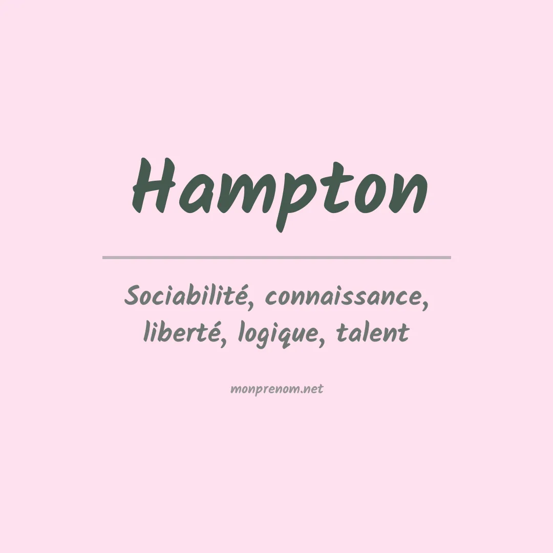 Prénom Hampton