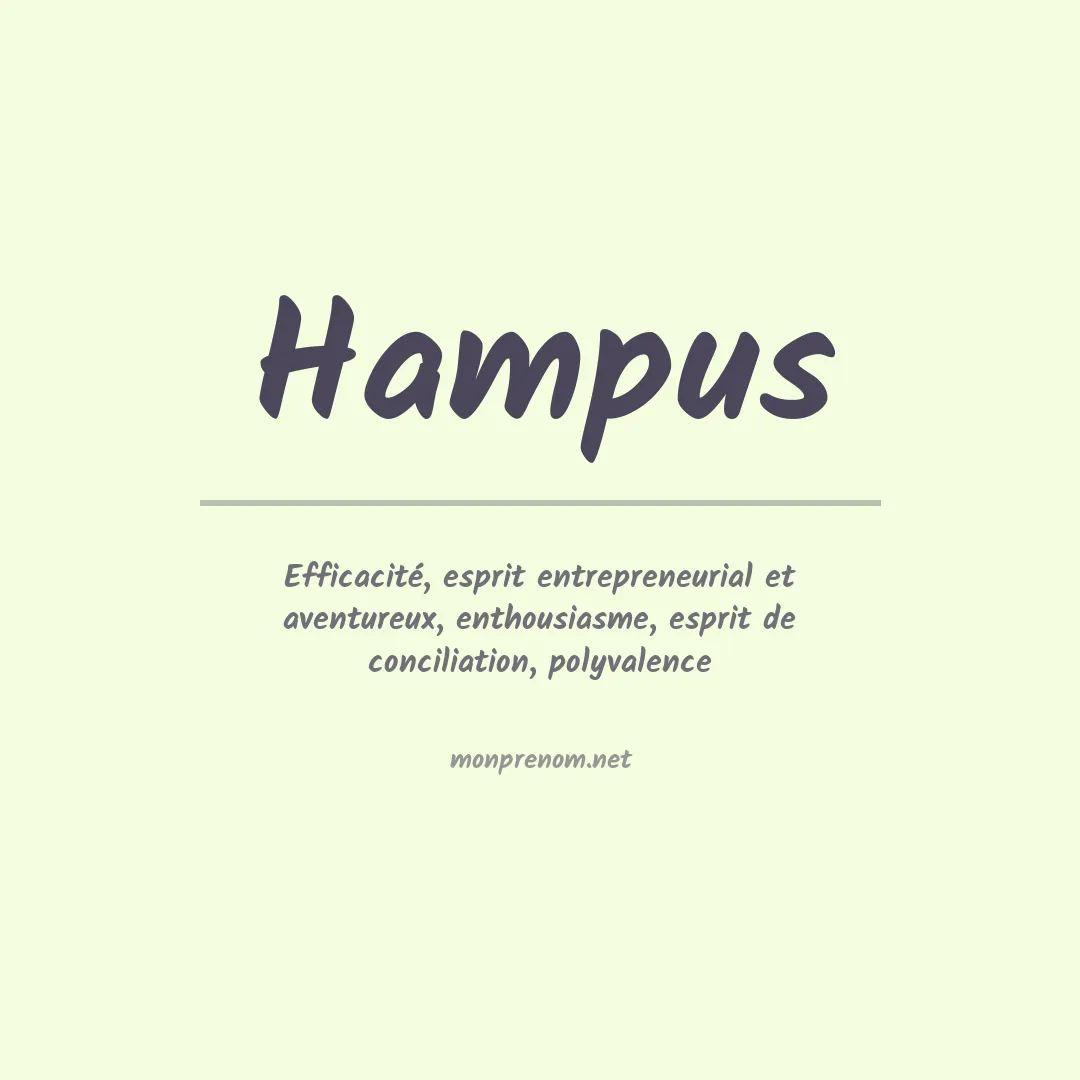 Signification du prénom Hampus