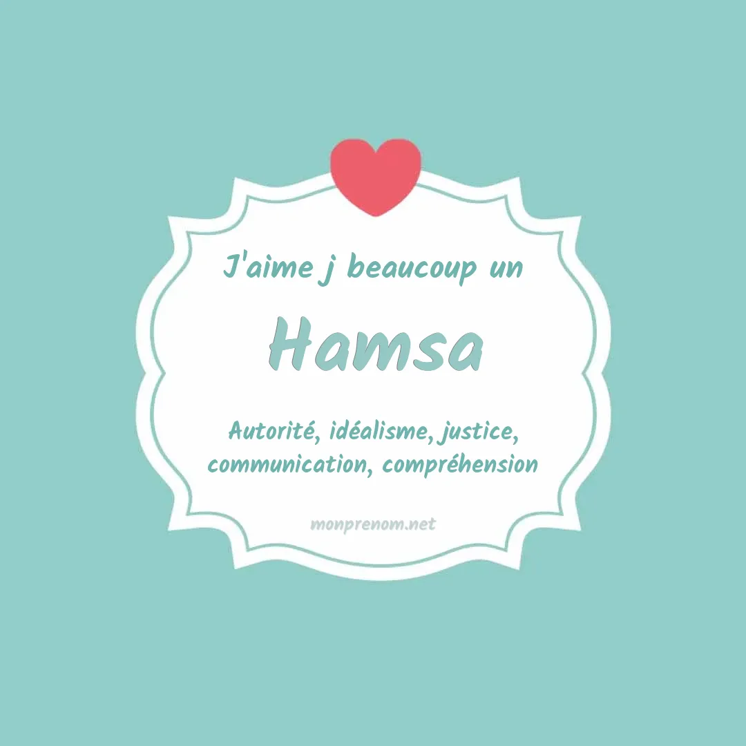 J'aime beaucoup Hamsa