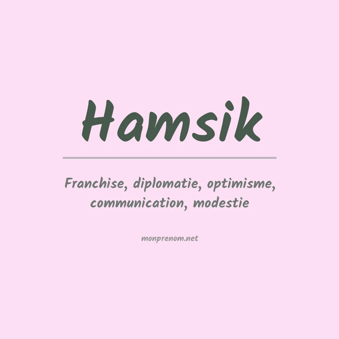 Signification du prénom Hamsik
