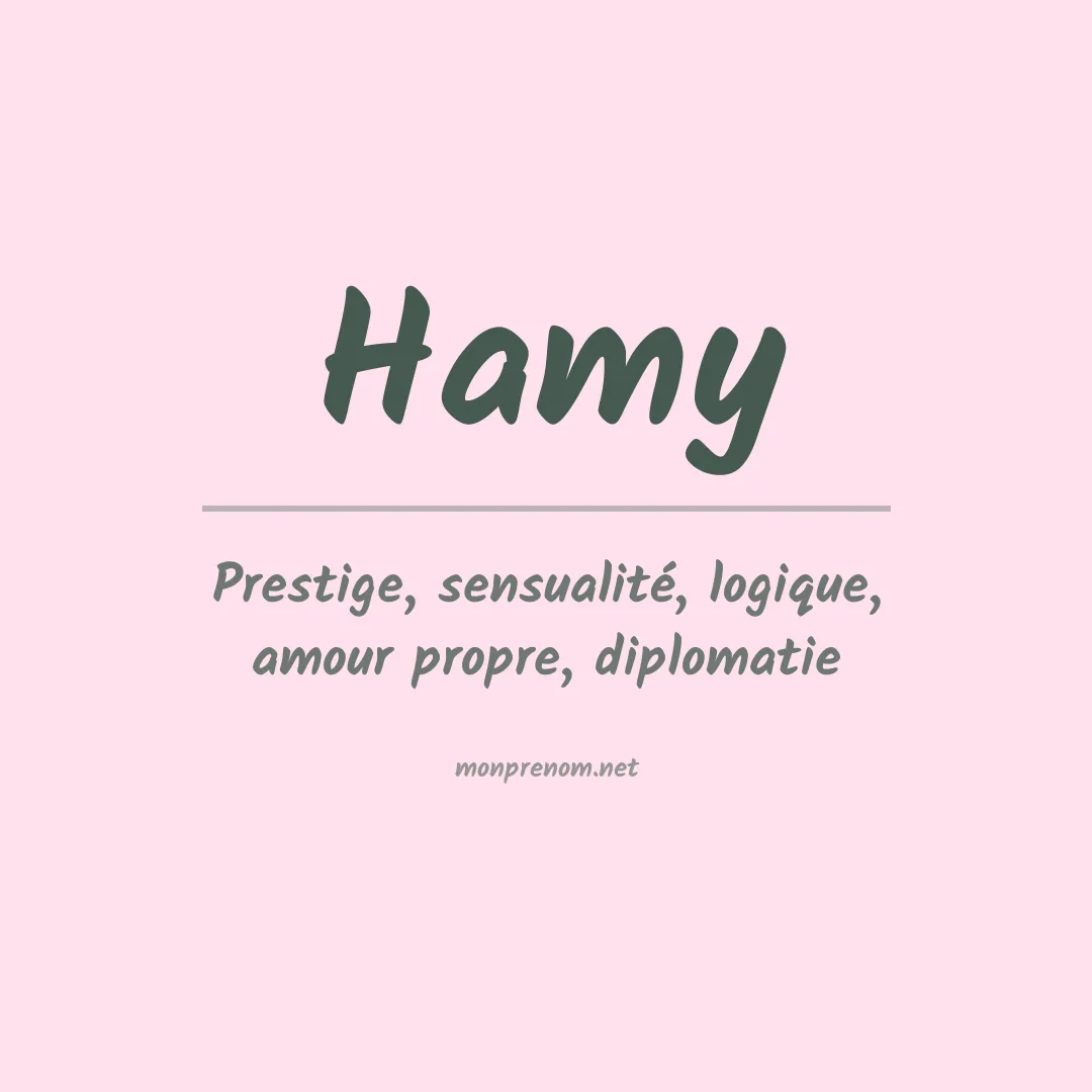 Signification du prénom Hamy
