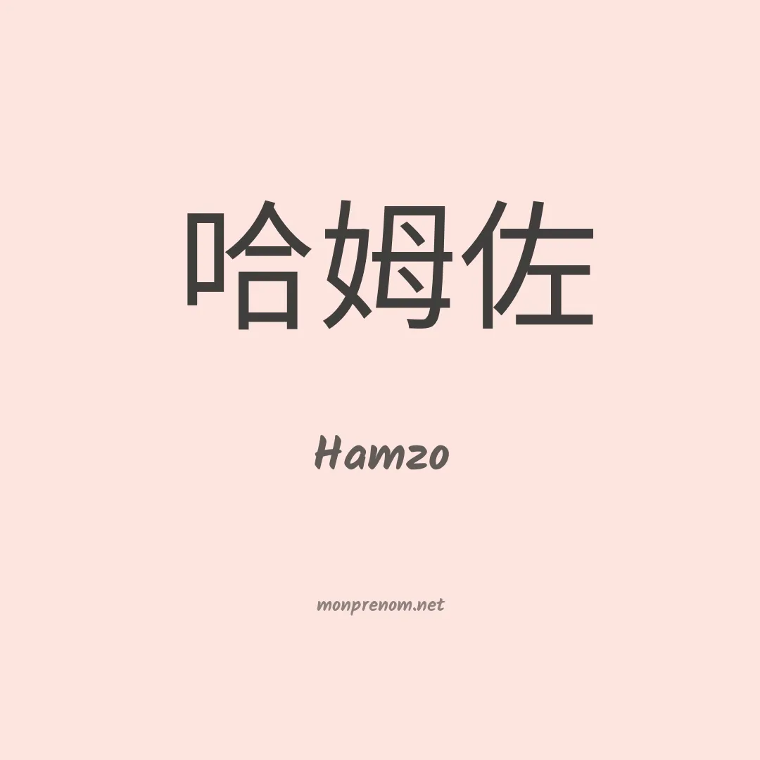 Hamzo en chinois