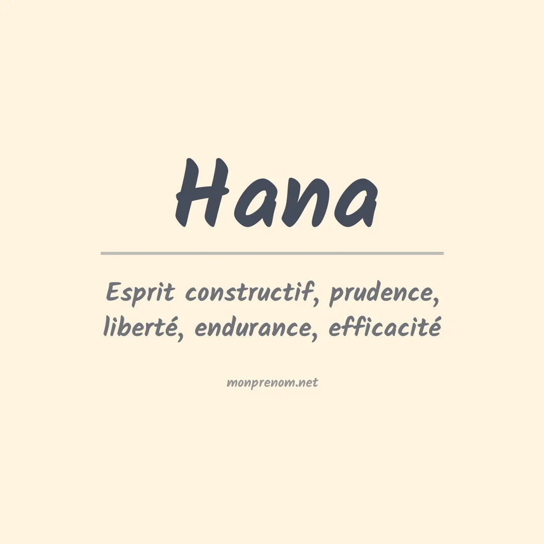 Prénom Hana