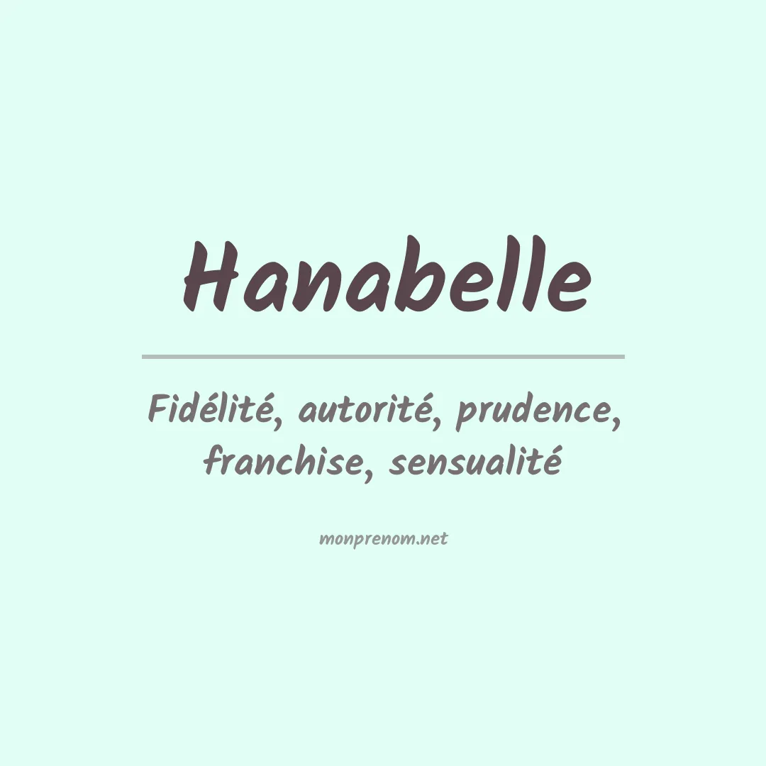 Signification du prénom Hanabelle
