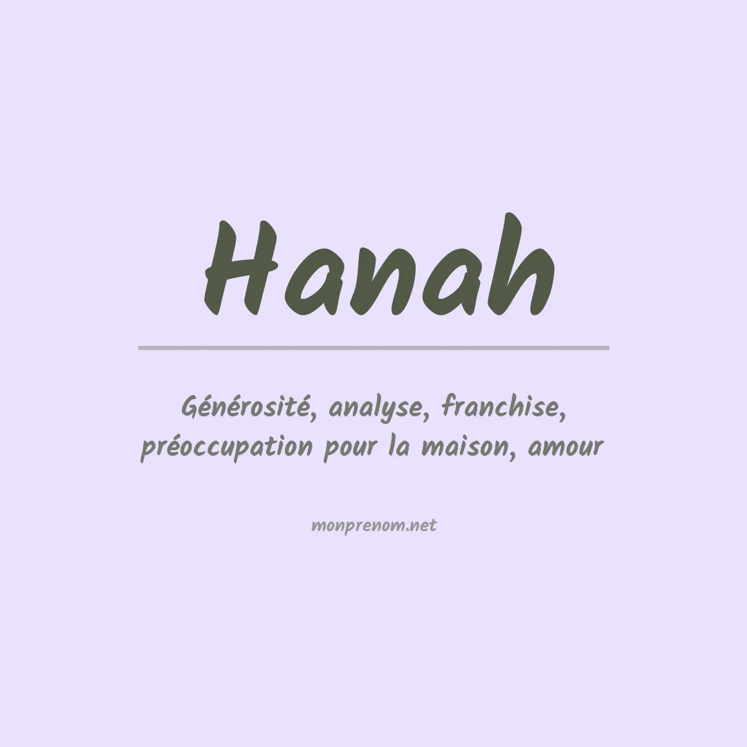 Prénom Hanah