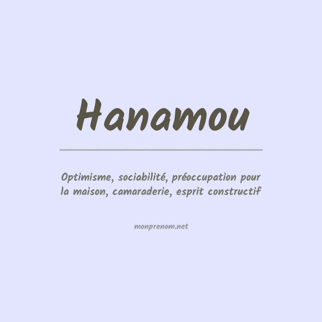 Prénom Hanamou