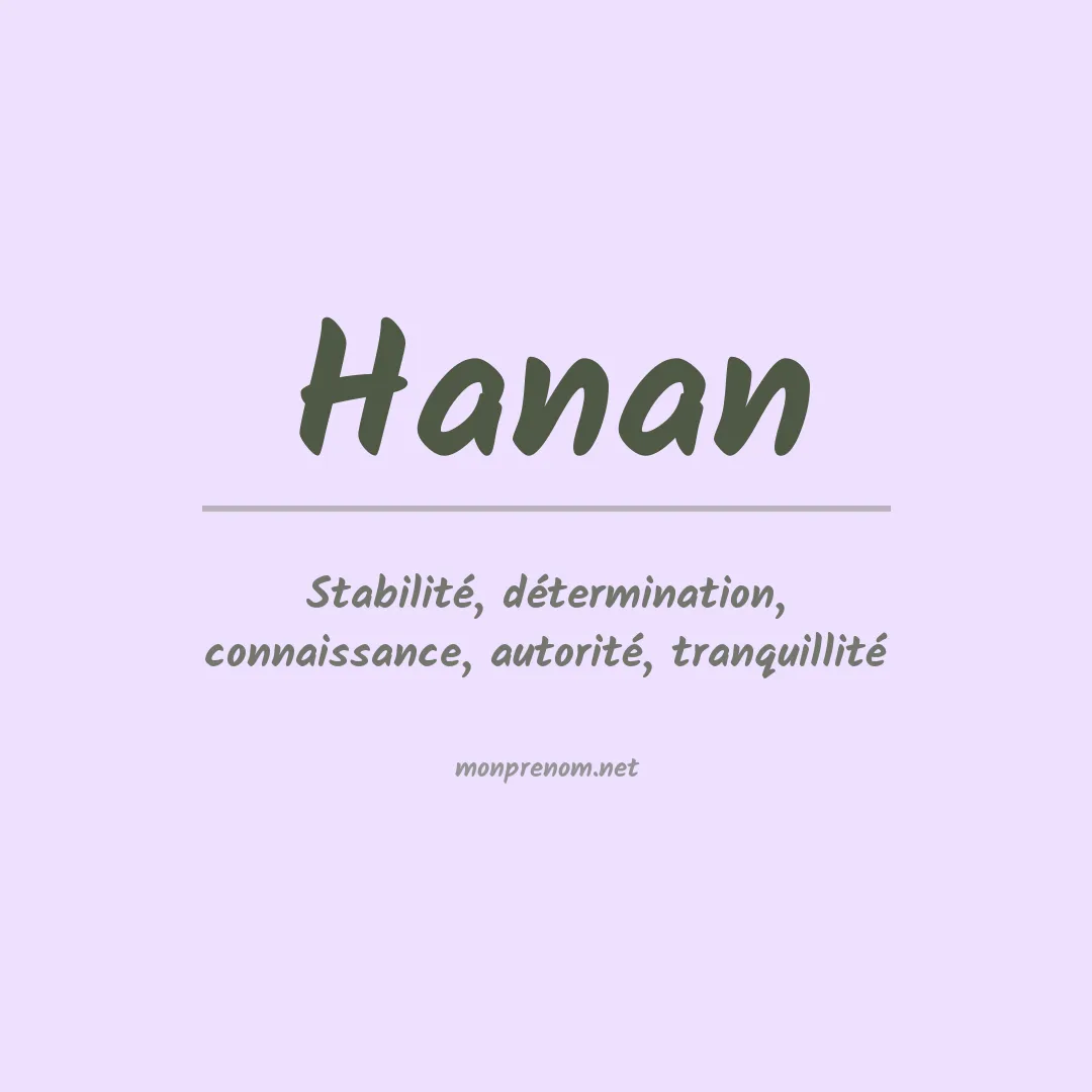 Prénom Hanan