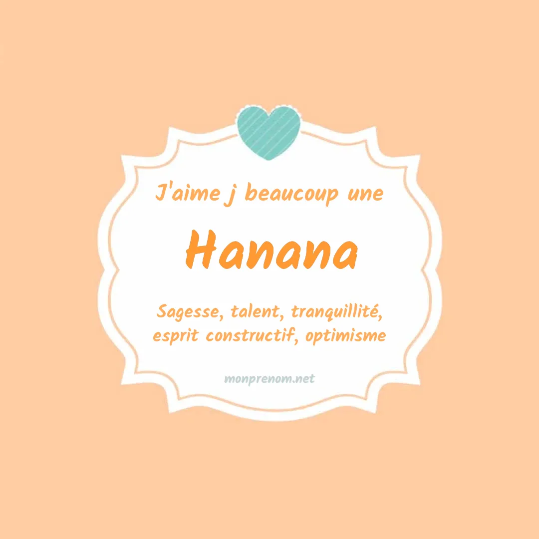J'aime beaucoup Hanana