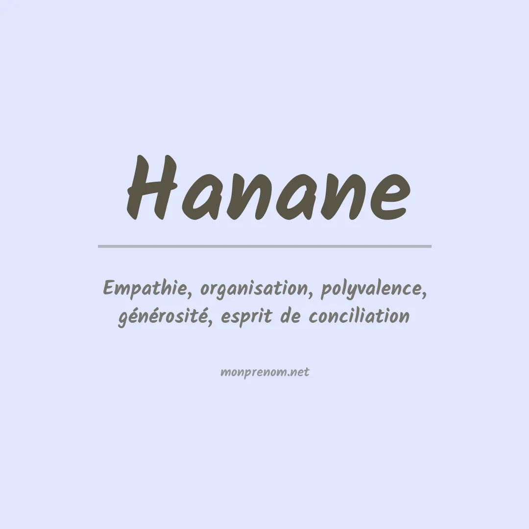 Prénom Hanane