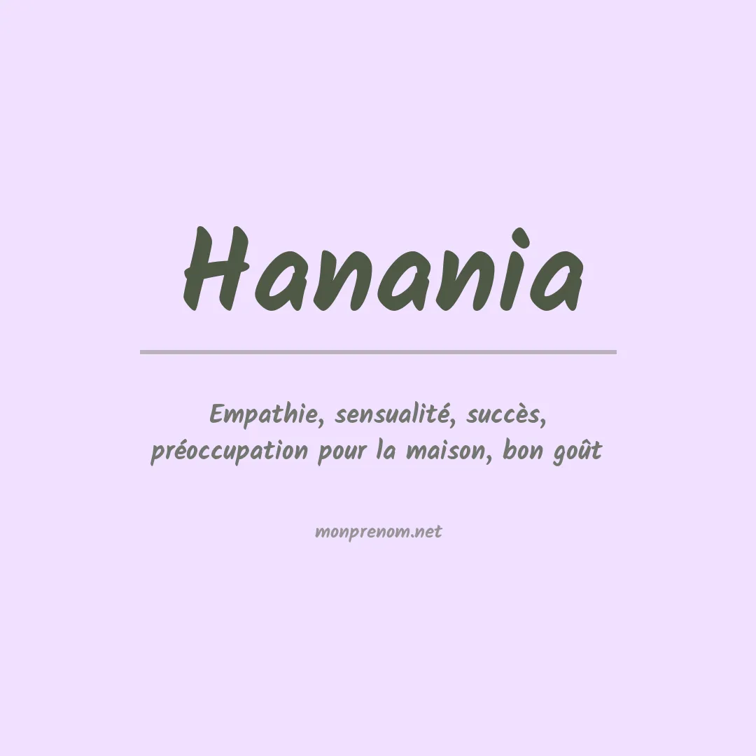 Prénom Hanania