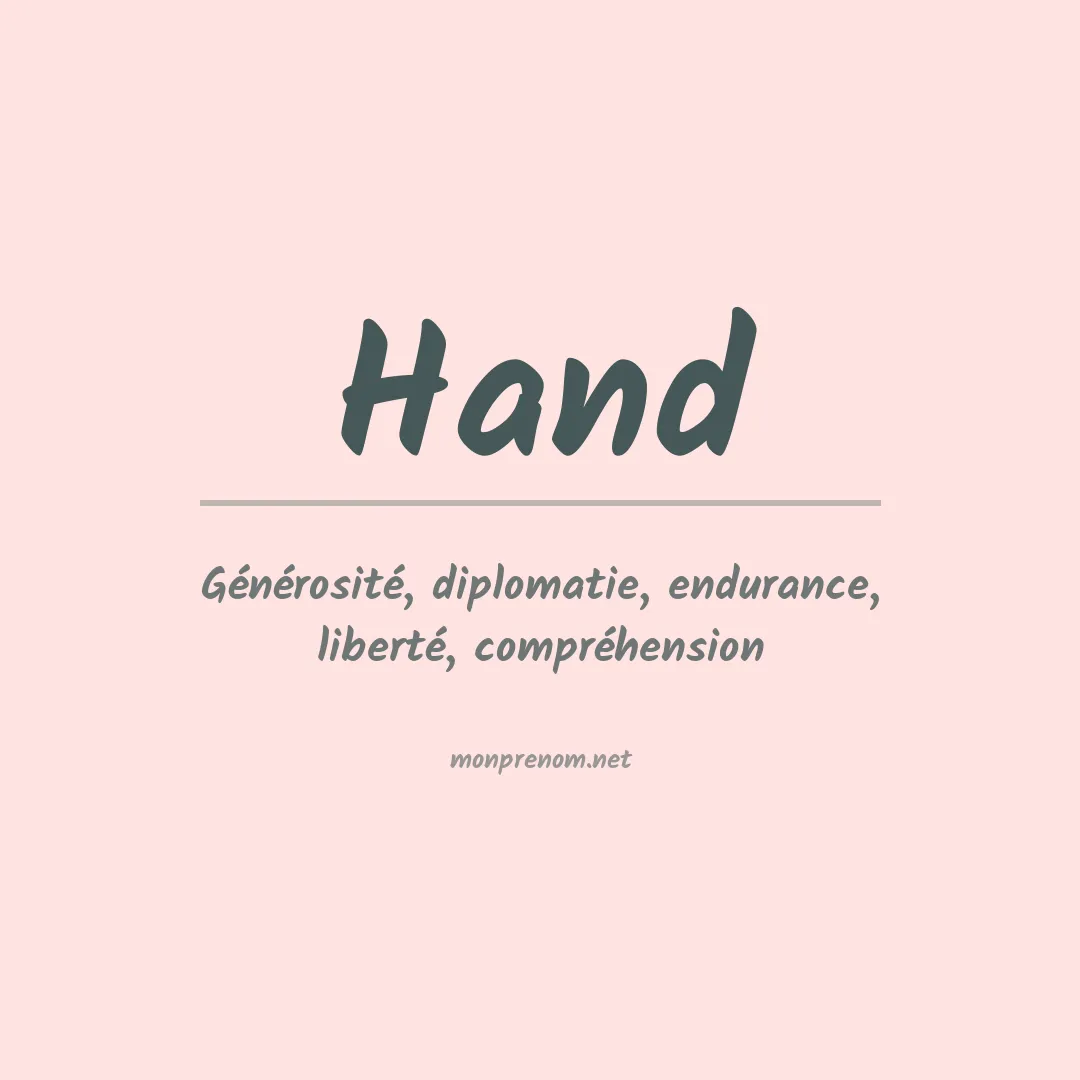 Prénom Hand