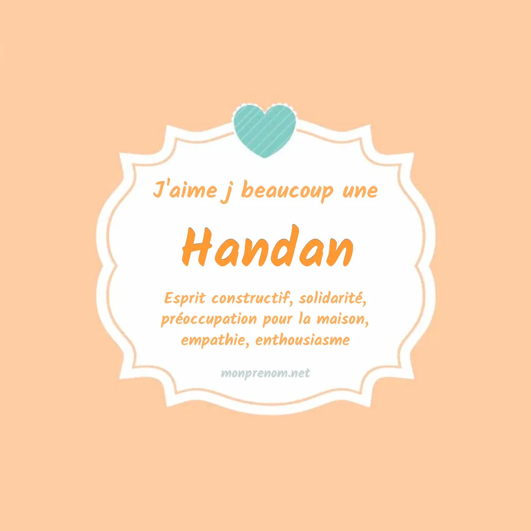 J'aime beaucoup Handan