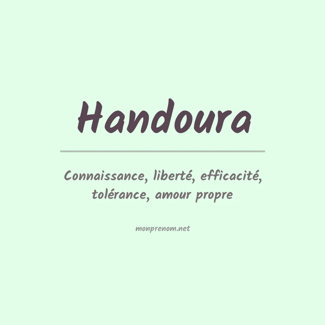 Prénom Handoura