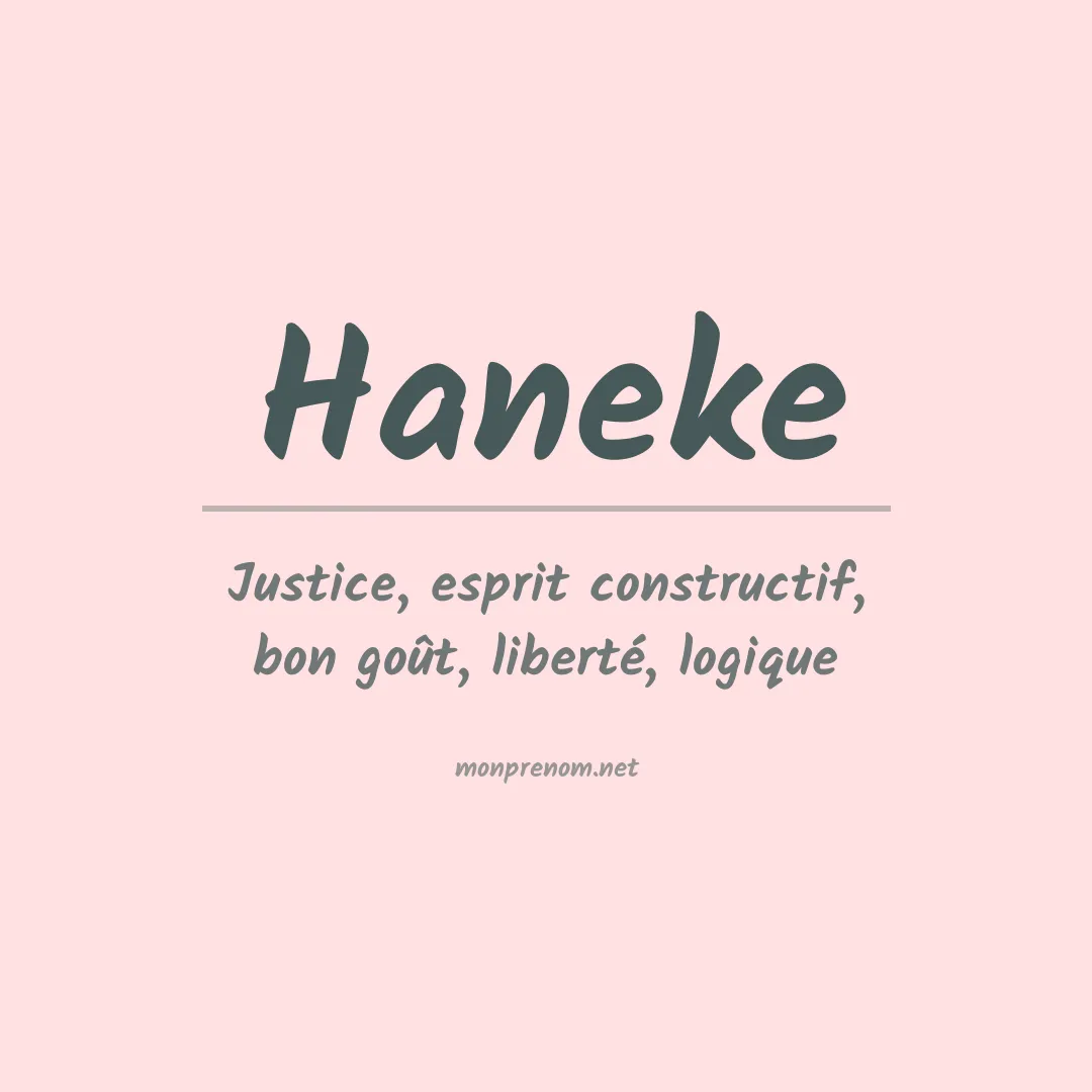 Prénom Haneke