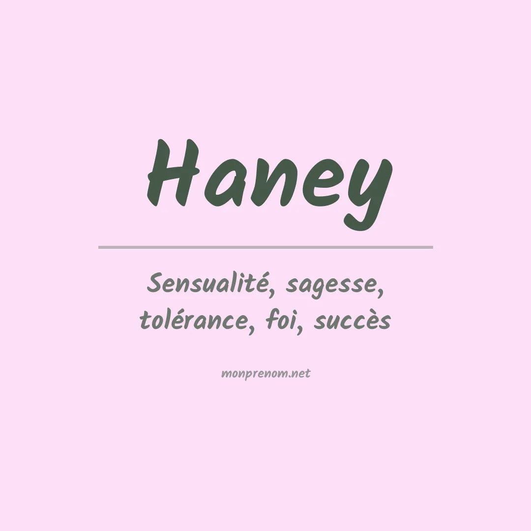 Prénom Haney