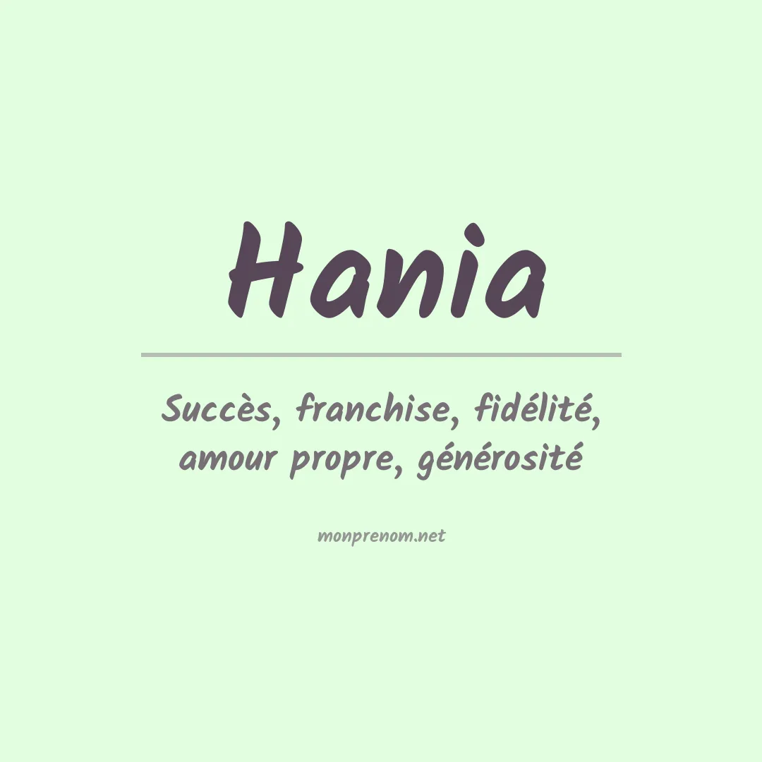 Prénom Hania