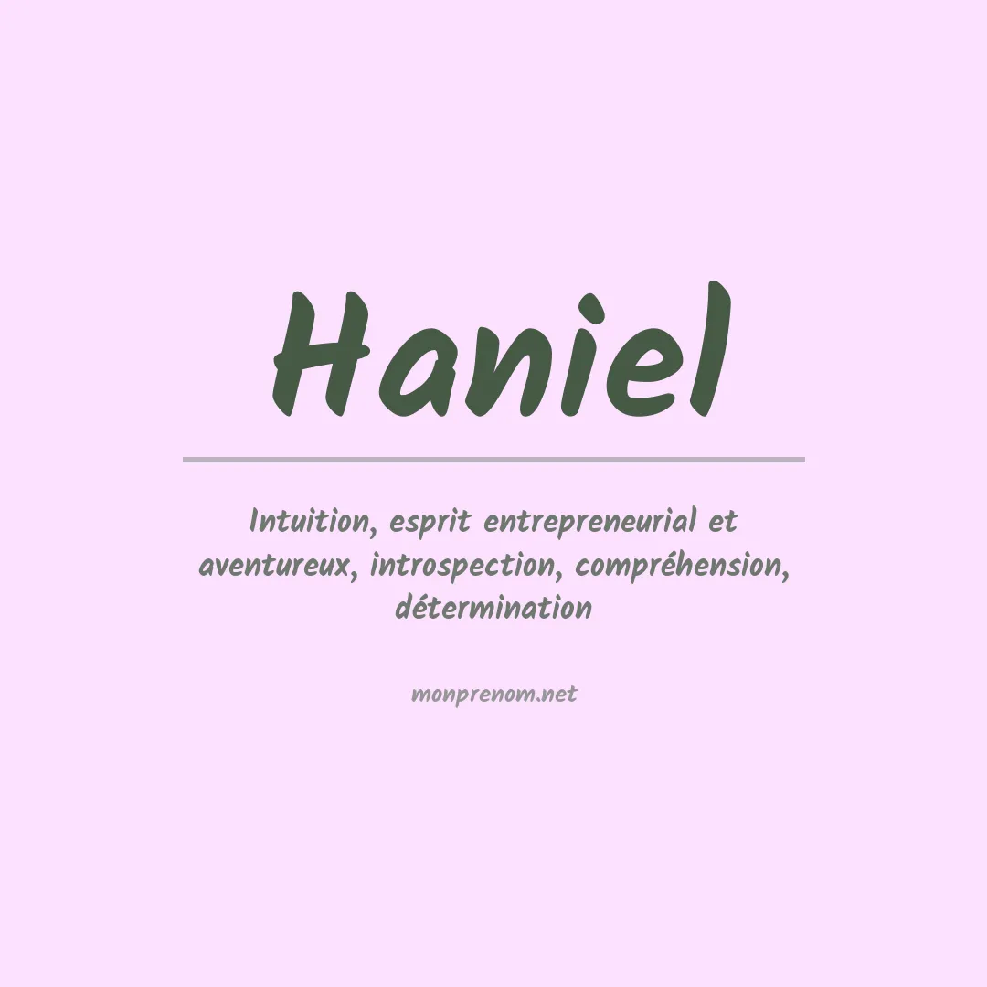Prénom Haniel
