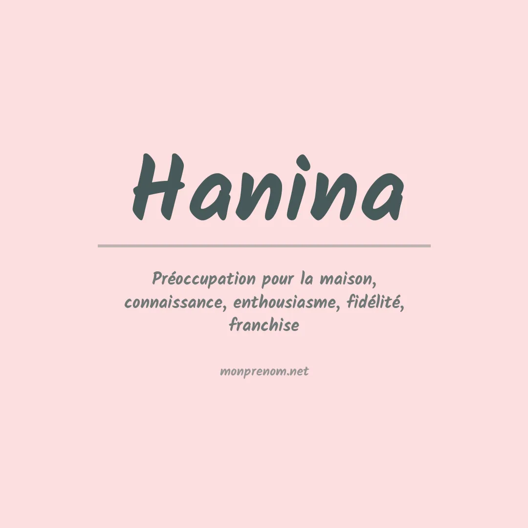Prénom Hanina