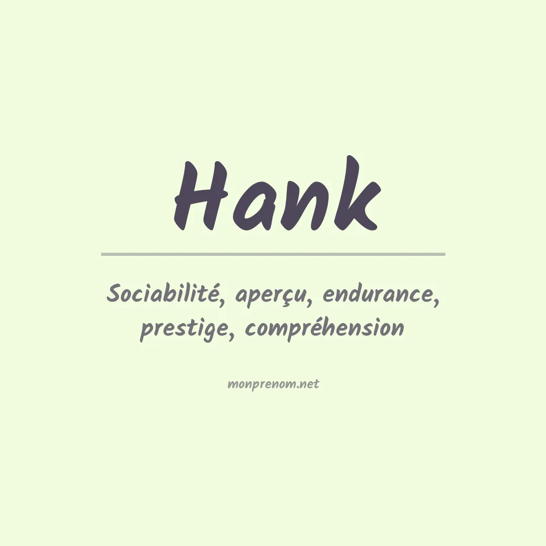 Prénom Hank