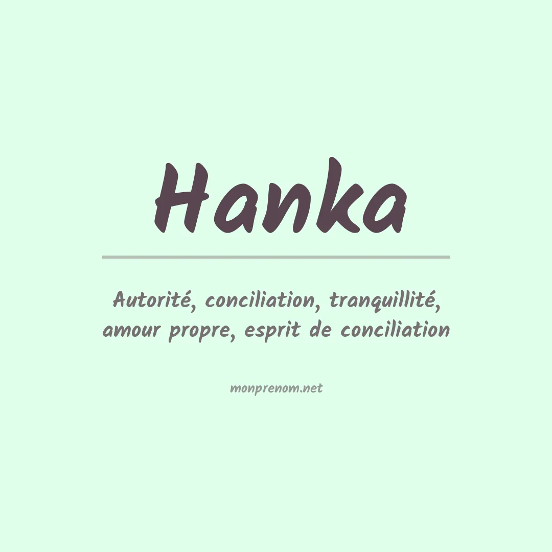 Prénom Hanka