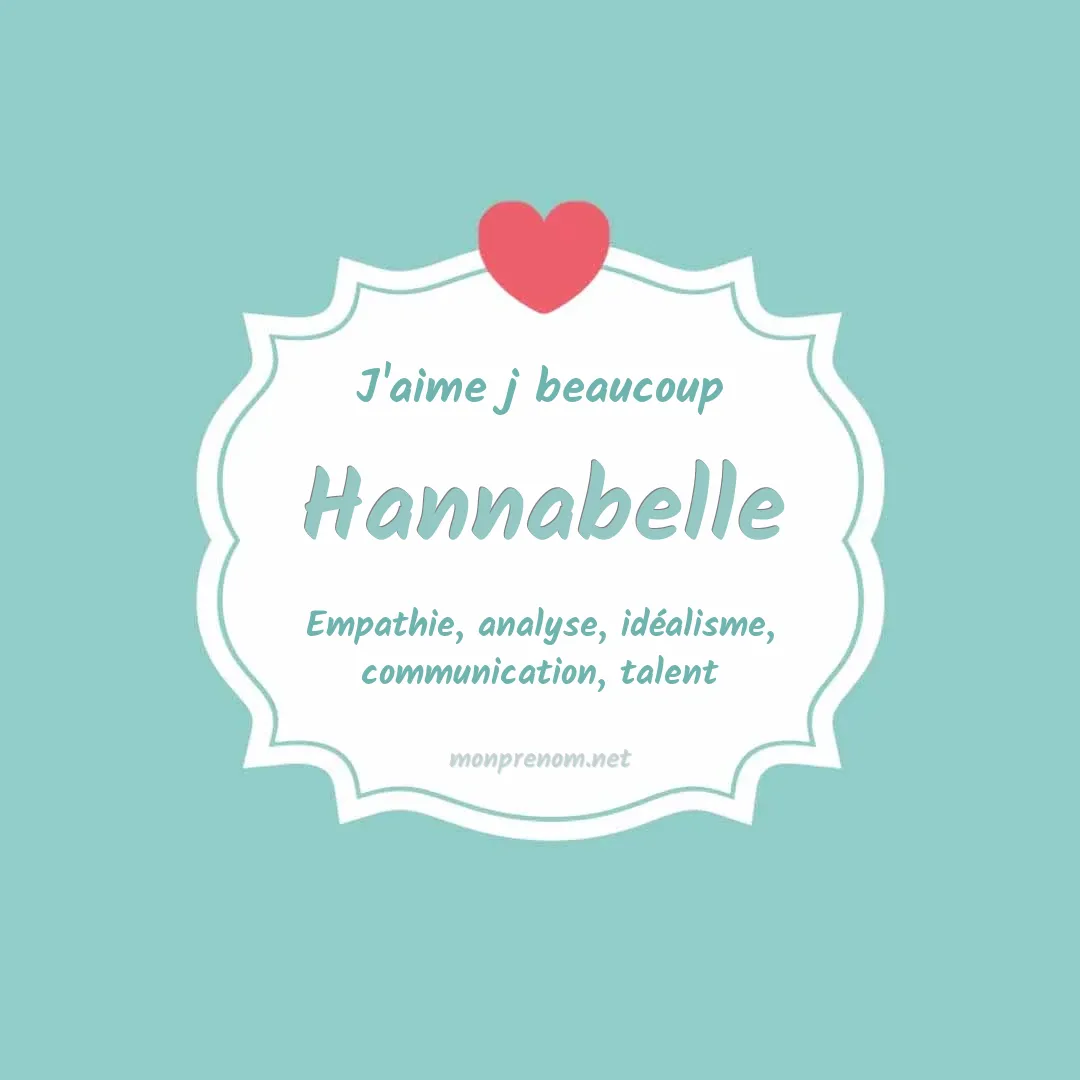 J'aime beaucoup Hannabelle