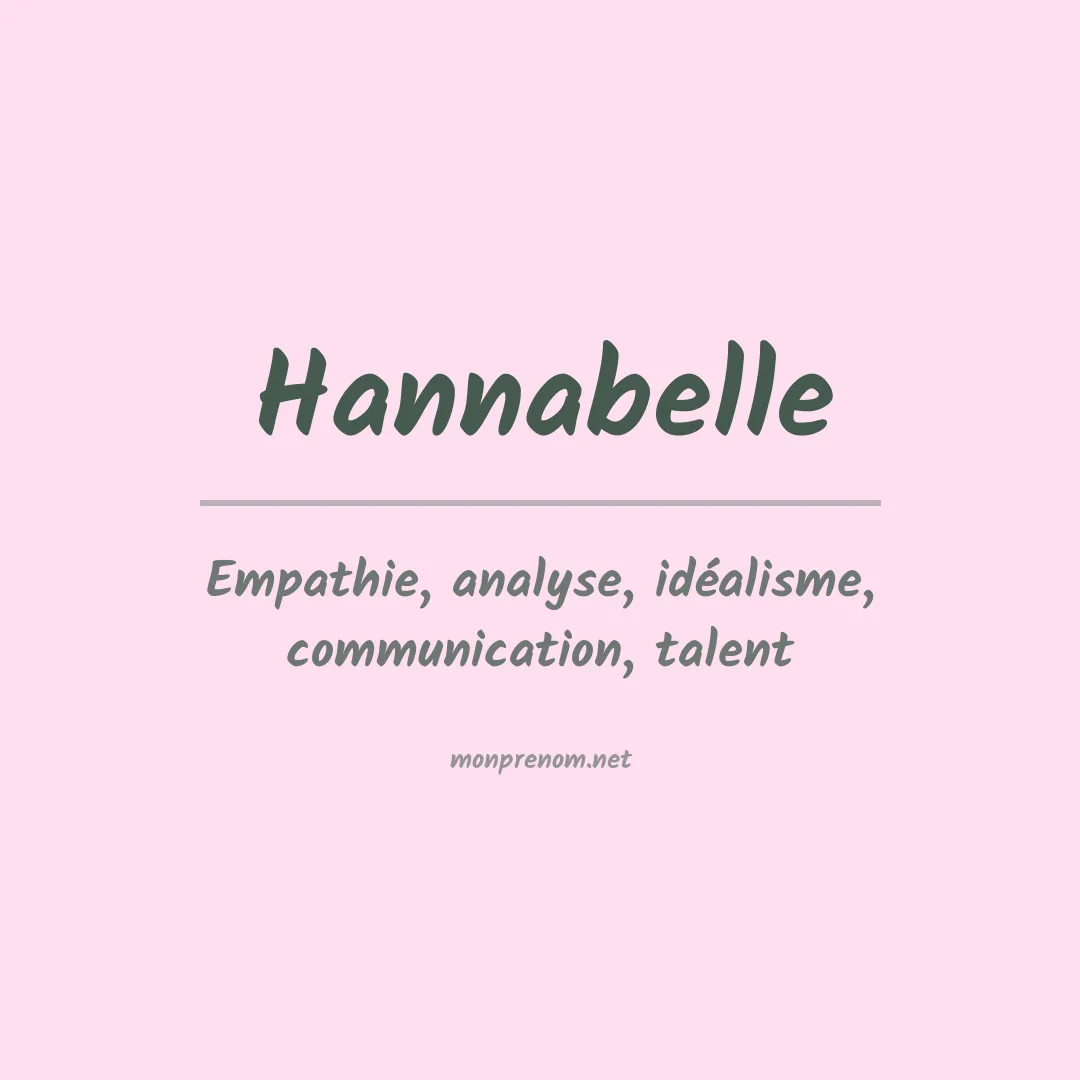 Signification du prénom Hannabelle