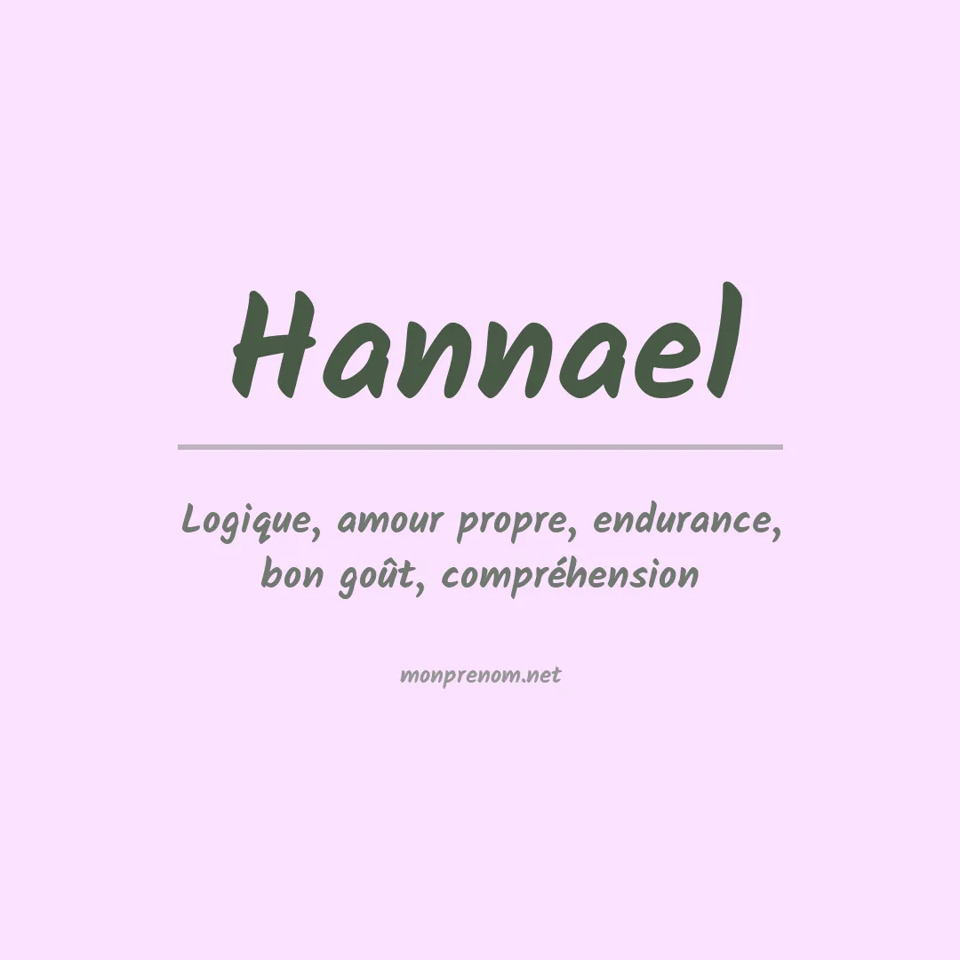 Signification du prénom Hannael